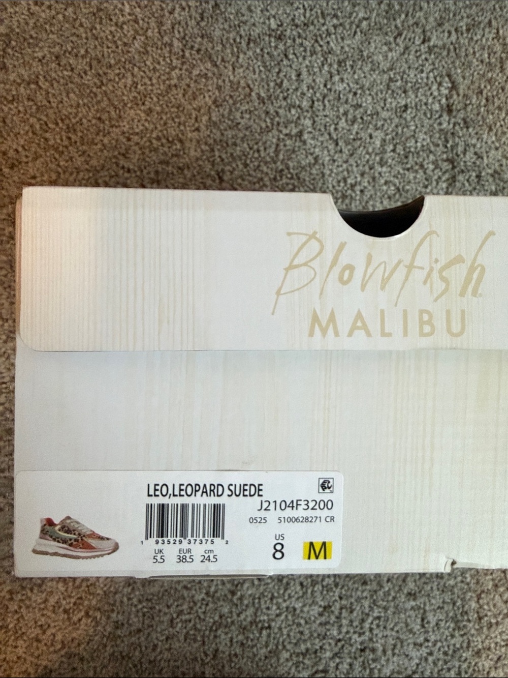 Leopard-Accent Chunky Sneakers in Rust, Green and Gold - Picture 3 of 3
